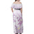 Polynesia Hammerhead Shark Family Matching Off Shoulder Maxi Dress and Hawaiian Shirt Tropical Flowers Tribal Pattern Lavender