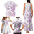 Polynesia Hammerhead Shark Family Matching Tank Maxi Dress and Hawaiian Shirt Tropical Flowers Tribal Pattern Lavender