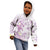 Polynesia Hammerhead Shark Kid Hoodie Tropical Flowers Tribal Pattern Lavender