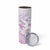 Polynesia Hammerhead Shark Skinny Tumbler Tropical Flowers Tribal Pattern Lavender