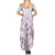 Polynesia Hammerhead Shark Summer Maxi Dress Tropical Flowers Tribal Pattern Lavender