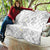 Polynesia Hammerhead Shark Quilt Tropical Flowers Tribal Pattern White