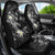 Polynesia Hammerhead Shark Car Seat Cover Tropical Flowers Tribal Pattern Black