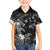 Polynesia Hammerhead Shark Hawaiian Shirt Tropical Flowers Tribal Pattern Black