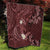 Polynesia Hammerhead Shark Quilt Tropical Flowers Tribal Pattern Oxblood