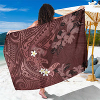 Polynesia Hammerhead Shark Sarong Tropical Flowers Tribal Pattern Oxblood LT05 One Size 44 x 66 inches Oxblood - Polynesian Pride