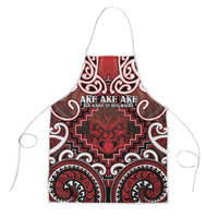 New Zealand Aotearoa Apron Te Reo Maori Ake Ake Ake LT05 Red - Polynesian Pride