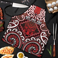 New Zealand Aotearoa Apron Te Reo Maori Ake Ake Ake LT05 Red - Polynesian Pride