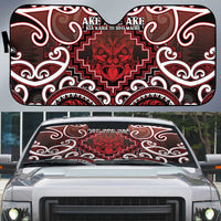 New Zealand Aotearoa Auto Sun Shade Te Reo Maori Ake Ake Ake LT05 Red - Polynesian Pride