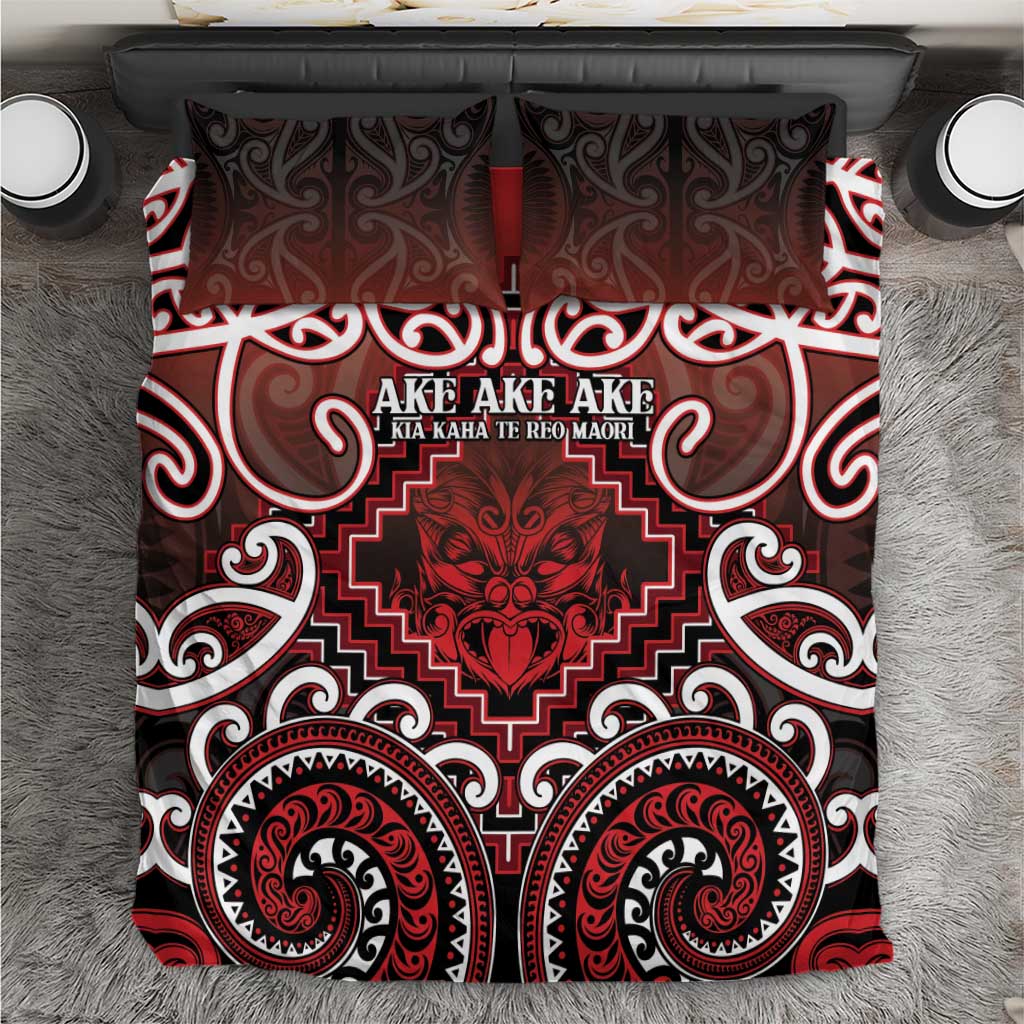 New Zealand Aotearoa Bedding Set Te Reo Maori Ake Ake Ake LT05 Red - Polynesian Pride