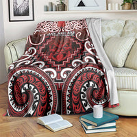 New Zealand Aotearoa Blanket Te Reo Maori Ake Ake Ake LT05 Red - Polynesian Pride
