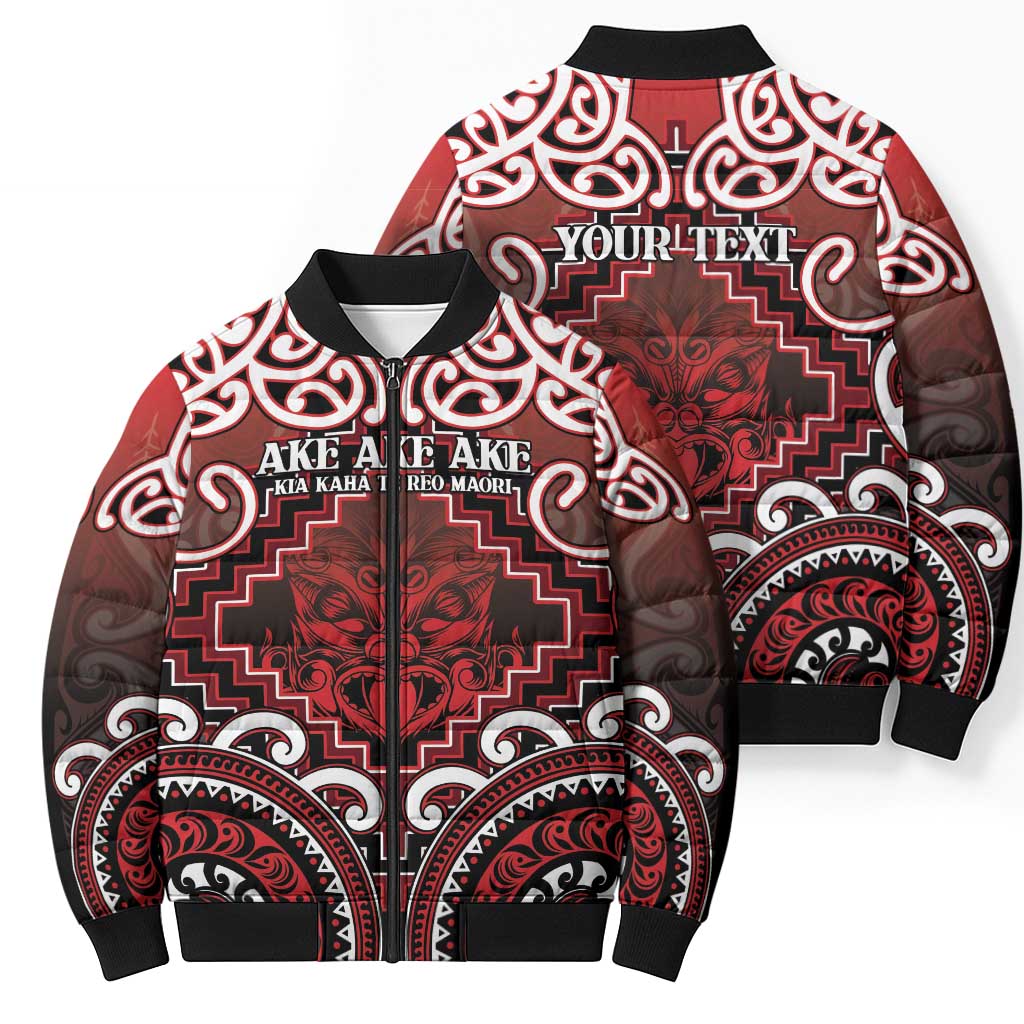 Personalised New Zealand Aotearoa Bomber Puffer Jacket Te Reo Maori Ake Ake Ake LT05 - Polynesian Pride