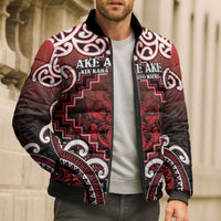 Personalised New Zealand Aotearoa Bomber Puffer Jacket Te Reo Maori Ake Ake Ake LT05 - Polynesian Pride