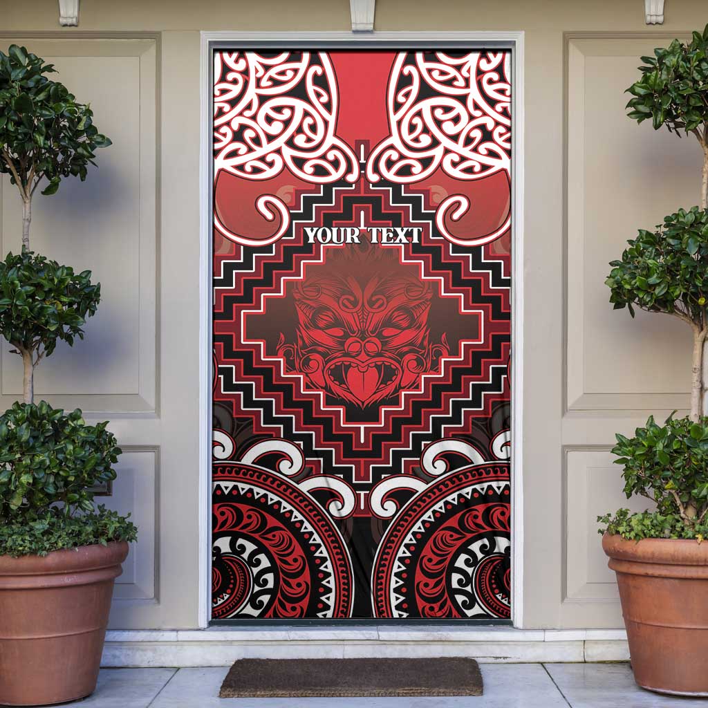 New Zealand Aotearoa Door Cover Te Reo Maori Ake Ake Ake LT05 Red - Polynesian Pride
