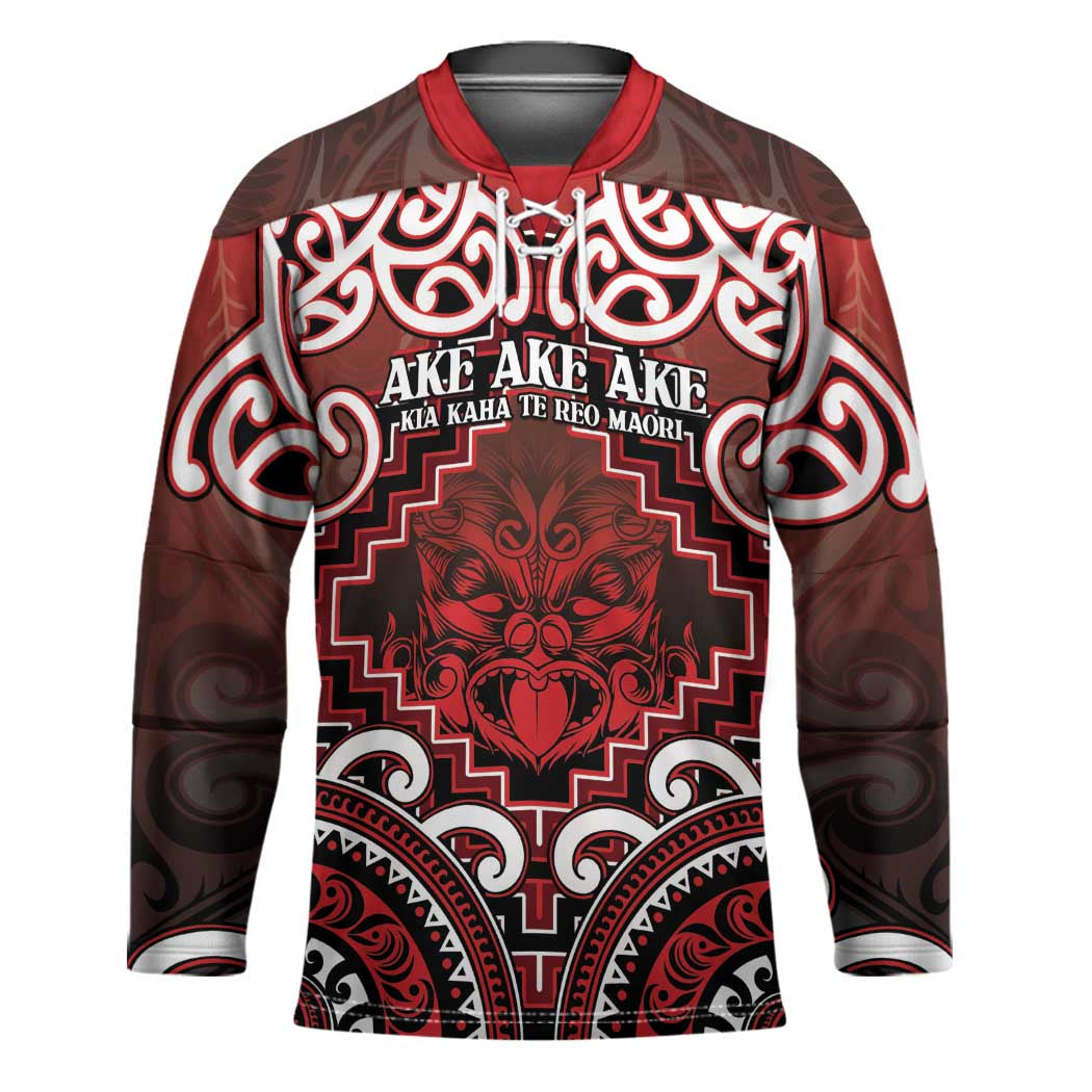 Personalised New Zealand Aotearoa Hockey Jersey Te Reo Maori Ake Ake Ake LT05 Unisex Red - Polynesian Pride