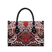 New Zealand Aotearoa Leather Bag Te Reo Maori Ake Ake Ake LT05 - Polynesian Pride