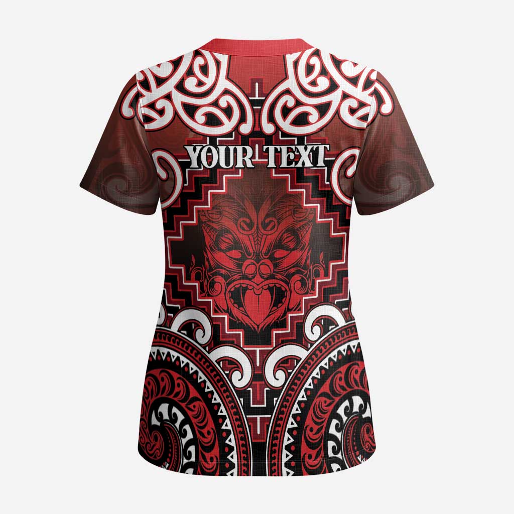 Personalised New Zealand Aotearoa Scrub Top Te Reo Maori Ake Ake Ake LT05 - Polynesian Pride