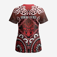 Personalised New Zealand Aotearoa Scrub Top Te Reo Maori Ake Ake Ake LT05 - Polynesian Pride