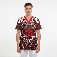 Personalised New Zealand Aotearoa Scrub Top Te Reo Maori Ake Ake Ake LT05 - Polynesian Pride