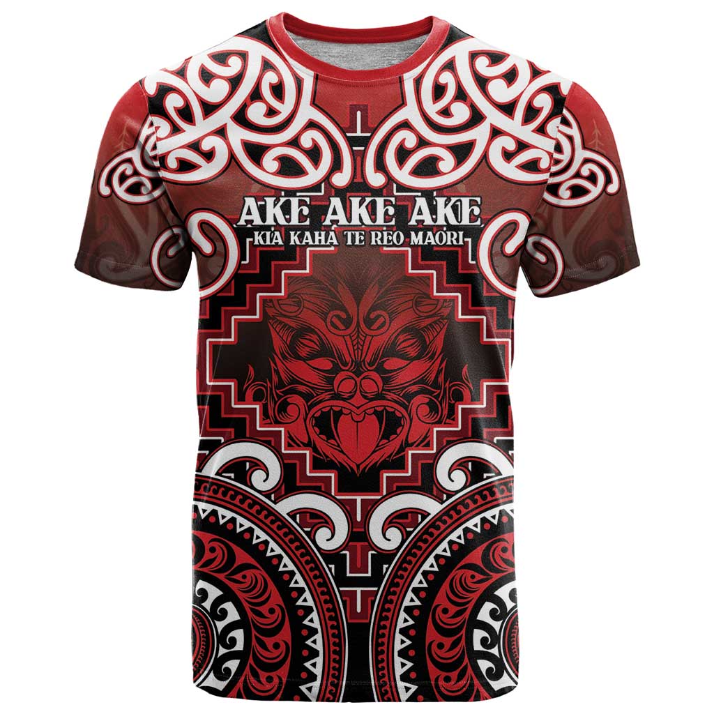 Personalised New Zealand Aotearoa T Shirt Te Reo Maori Ake Ake Ake LT05 Red - Polynesian Pride