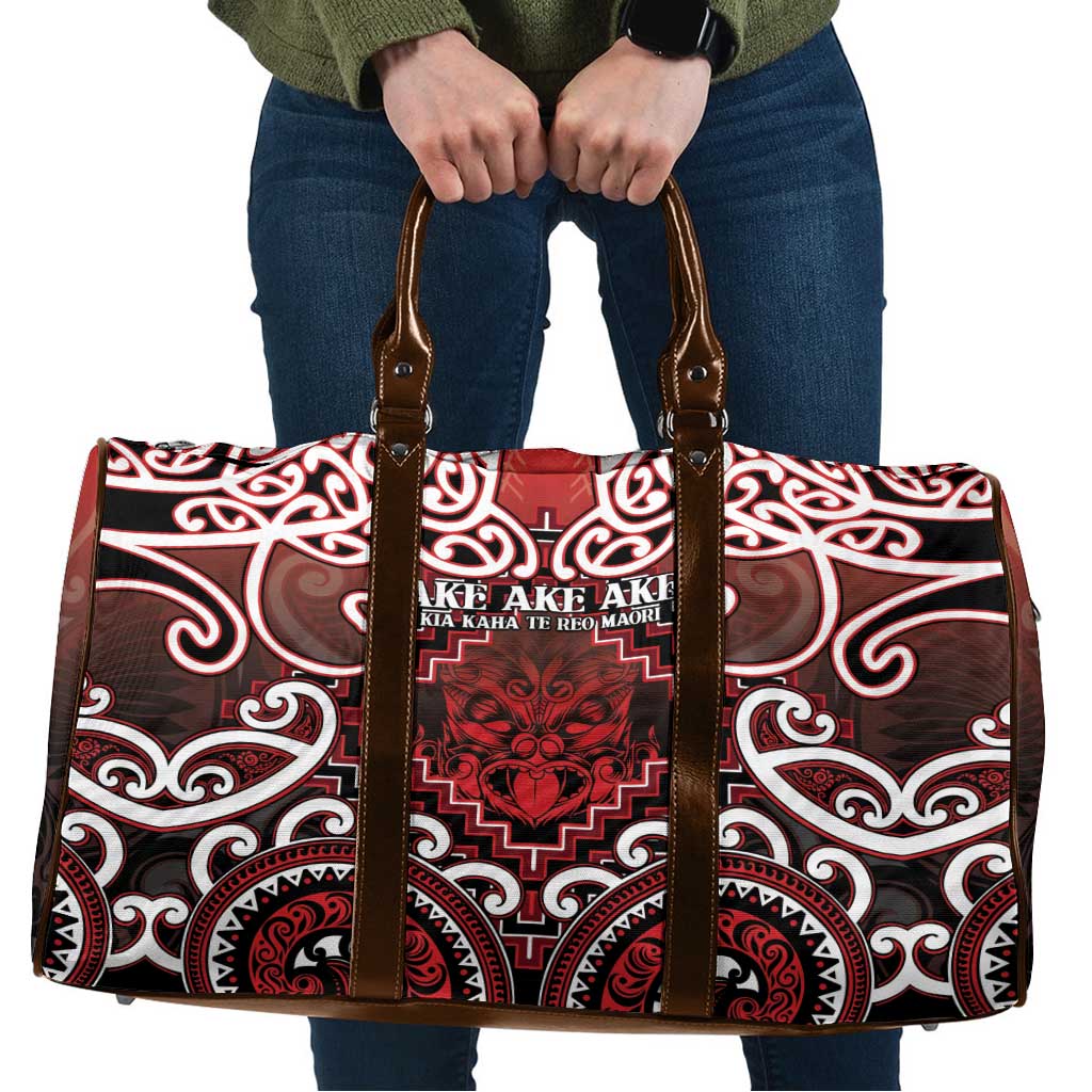 New Zealand Aotearoa Travel Bag Te Reo Maori Ake Ake Ake LT05 Red - Polynesian Pride