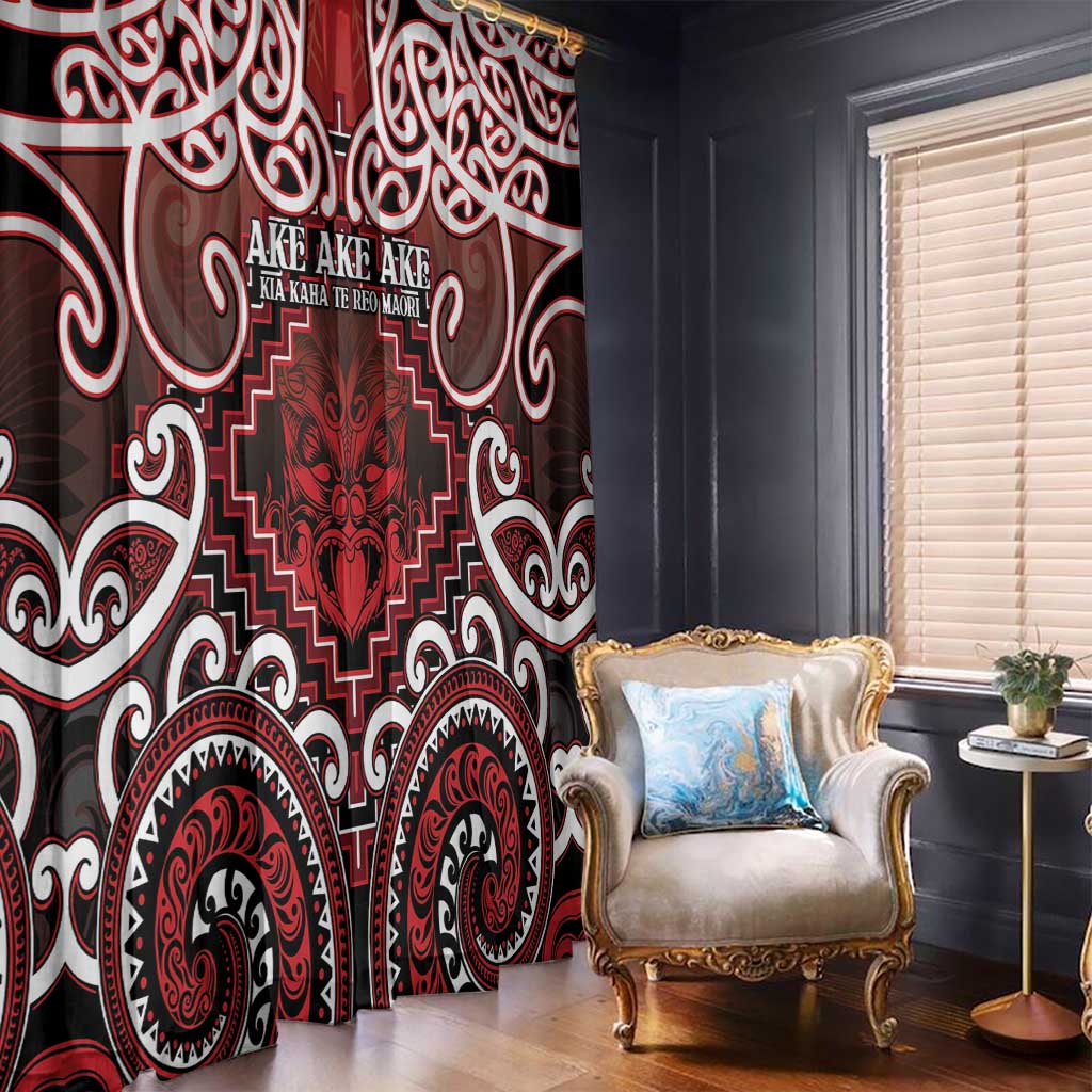 New Zealand Aotearoa Window Curtain Te Reo Maori Ake Ake Ake LT05 - Polynesian Pride