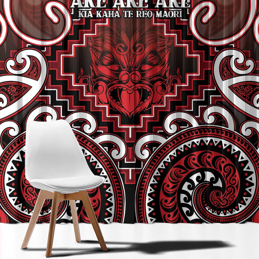 New Zealand Aotearoa Window Curtain Te Reo Maori Ake Ake Ake LT05 - Polynesian Pride