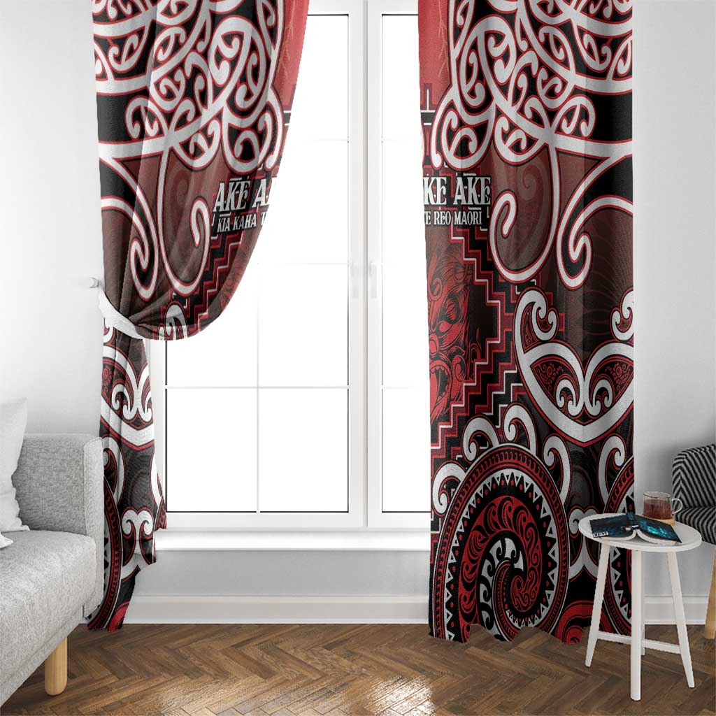 New Zealand Aotearoa Window Curtain Te Reo Maori Ake Ake Ake LT05 - Polynesian Pride