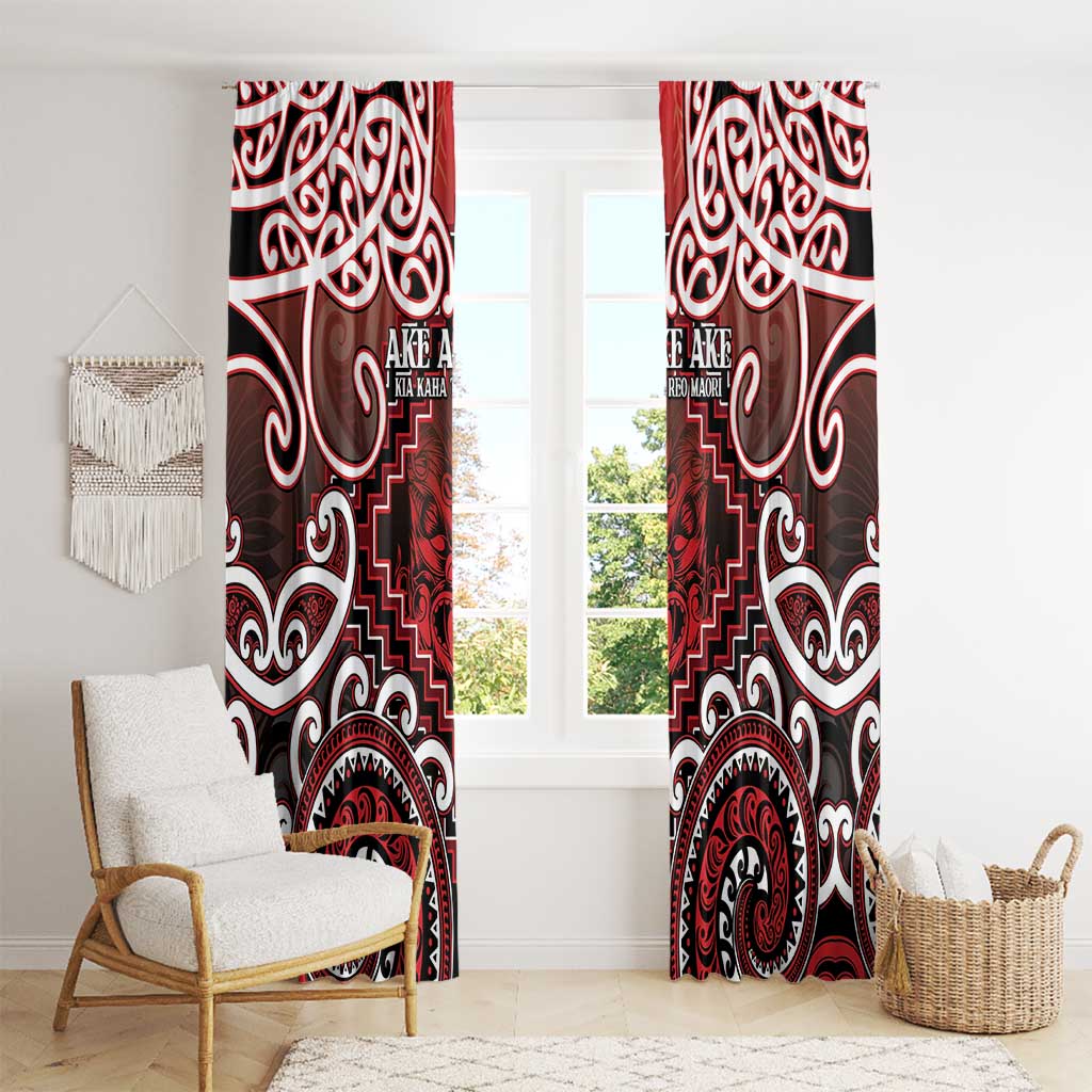 New Zealand Aotearoa Window Curtain Te Reo Maori Ake Ake Ake LT05 - Polynesian Pride