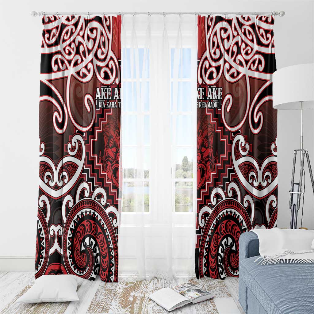 New Zealand Aotearoa Window Curtain Te Reo Maori Ake Ake Ake LT05 - Polynesian Pride