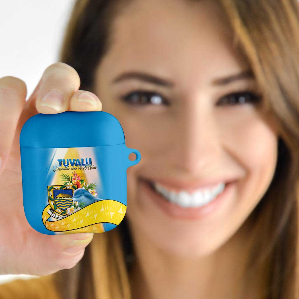 Tuvalu Independence Day AirPods Case Tuvalu Mo Te Atua LT05 Yellow - Polynesian Pride