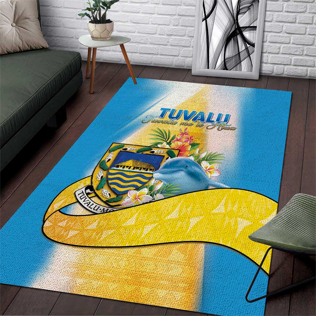 Tuvalu Independence Day Area Rug Tuvalu Mo Te Atua LT05 Yellow - Polynesian Pride