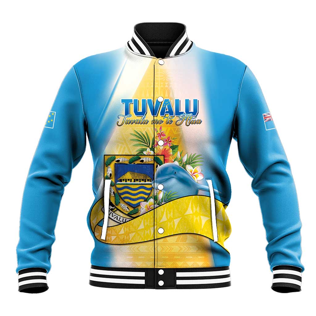 Personalised Tuvalu Independence Day Baseball Jacket Tuvalu Mo Te Atua LT05 Unisex Yellow - Polynesian Pride