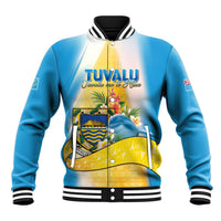 Personalised Tuvalu Independence Day Baseball Jacket Tuvalu Mo Te Atua LT05 Unisex Yellow - Polynesian Pride