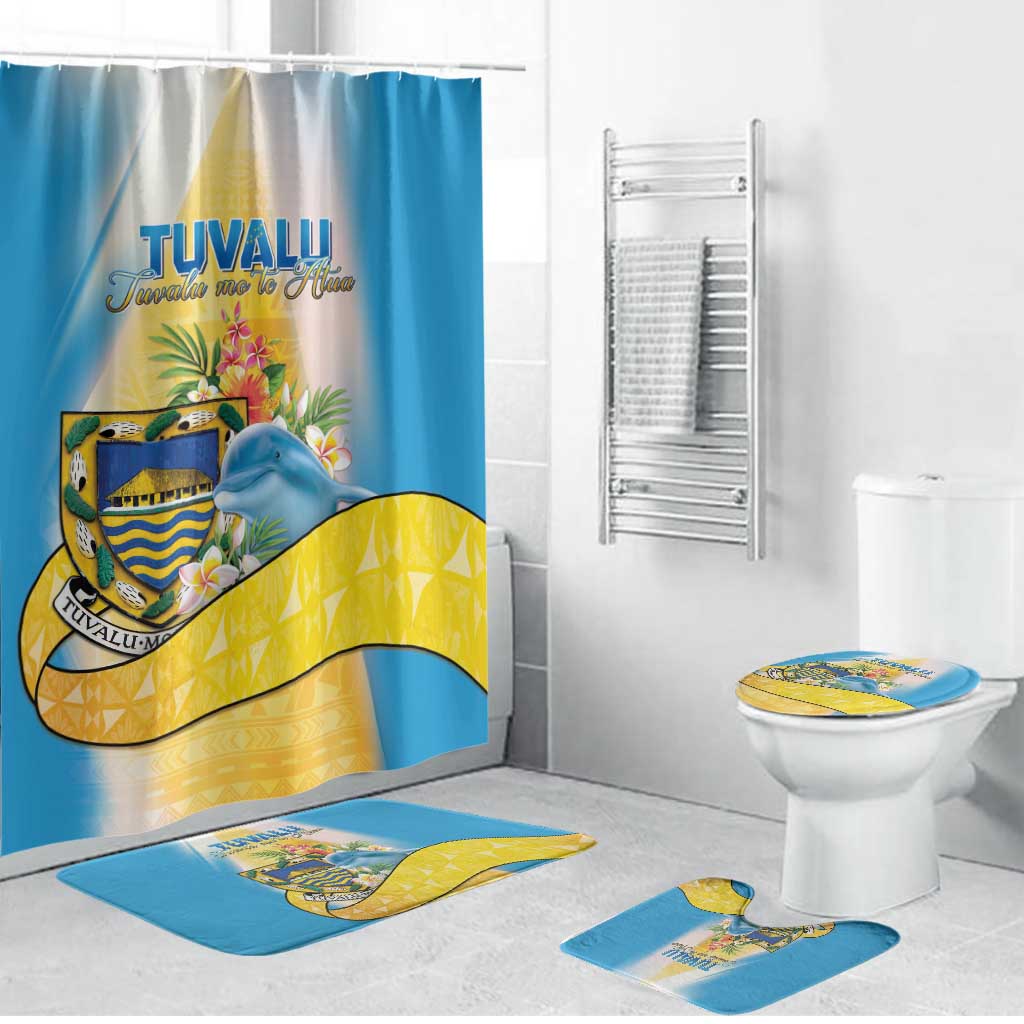 Tuvalu Independence Day Bathroom Set Tuvalu Mo Te Atua LT05 Bathroom Set (4 pcs) Yellow - Polynesian Pride