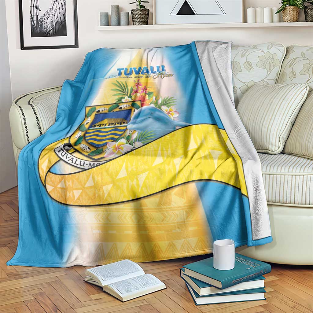 Tuvalu Independence Day Blanket Tuvalu Mo Te Atua LT05 Yellow - Polynesian Pride