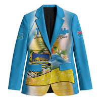 Personalised Tuvalu Independence Day Blazer Tuvalu Mo Te Atua LT05 Unisex Yellow - Polynesian Pride