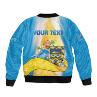 Personalised Tuvalu Independence Day Bomber Jacket Tuvalu Mo Te Atua LT05 - Polynesian Pride