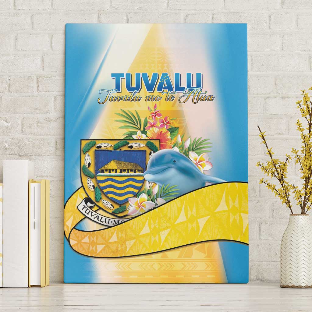 Tuvalu Independence Day Canvas Wall Art Tuvalu Mo Te Atua LT05 Without Frame Yellow - Polynesian Pride