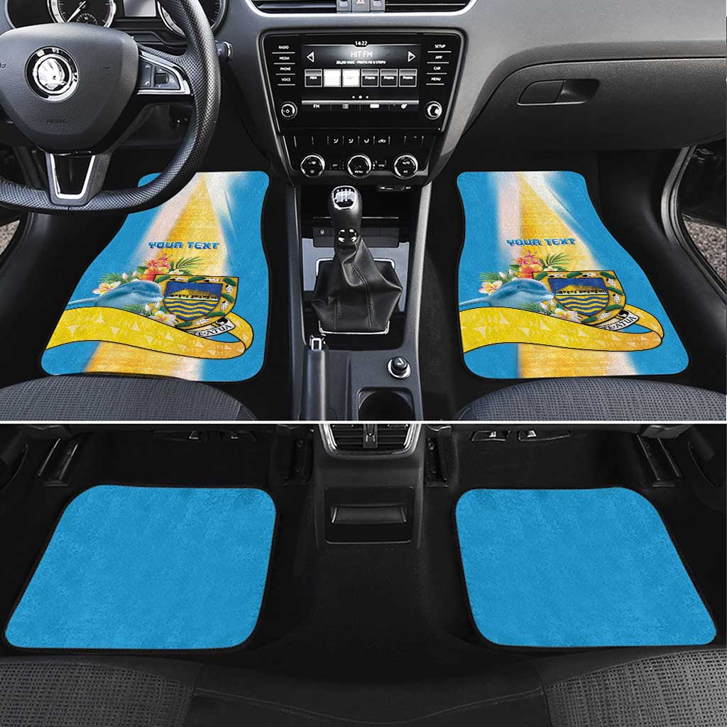 Tuvalu Independence Day Car Mats Tuvalu Mo Te Atua LT05 Set 4pcs Yellow - Polynesian Pride