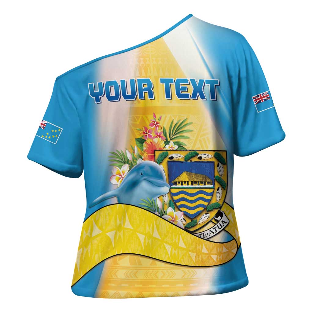 Personalised Tuvalu Independence Day Cross Shoulder Shirt Tuvalu Mo Te Atua LT05 - Polynesian Pride