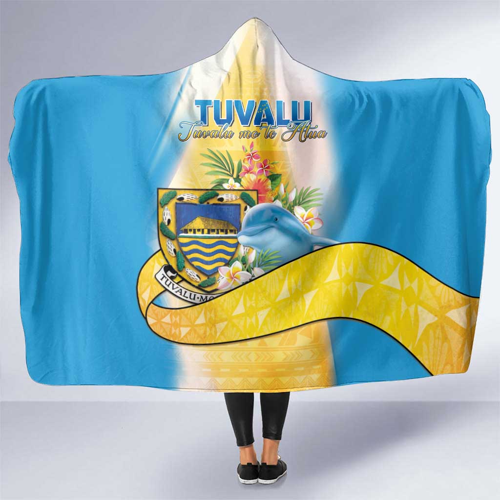 Tuvalu Independence Day Hooded Blanket Tuvalu Mo Te Atua LT05 One Size Yellow - Polynesian Pride