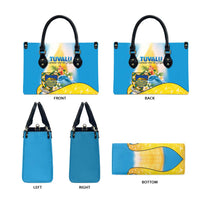Tuvalu Independence Day Leather Bag Tuvalu Mo Te Atua LT05 - Polynesian Pride