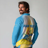 Personalised Tuvalu Independence Day Long Sleeve Polo Shirt Tuvalu Mo Te Atua LT05 - Polynesian Pride