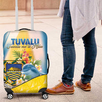 Tuvalu Independence Day Luggage Cover Tuvalu Mo Te Atua LT05 Yellow - Polynesian Pride