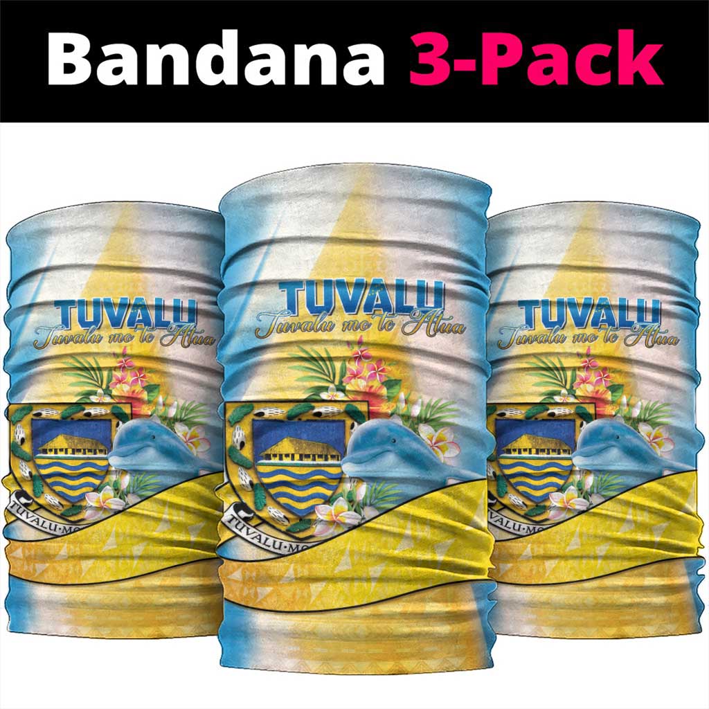 Tuvalu Independence Day Neck Gaiter Tuvalu Mo Te Atua LT05 package One Size: 25*50cm Yellow - Polynesian Pride