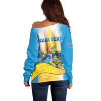 Personalised Tuvalu Independence Day Off Shoulder Sweater Tuvalu Mo Te Atua LT05 - Polynesian Pride
