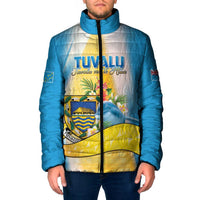 Personalised Tuvalu Independence Day Padded Jacket Tuvalu Mo Te Atua LT05 Men Yellow - Polynesian Pride
