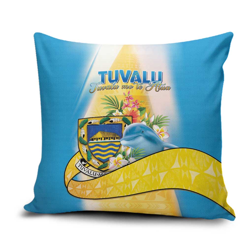 Tuvalu Independence Day Pillow Cover Tuvalu Mo Te Atua LT05 Yellow - Polynesian Pride