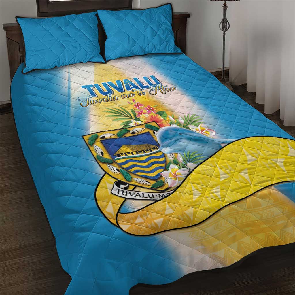 Tuvalu Independence Day Quilt Bed Set Tuvalu Mo Te Atua LT05 Yellow - Polynesian Pride